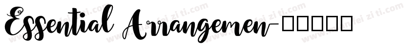Essential Arrangemen字体转换